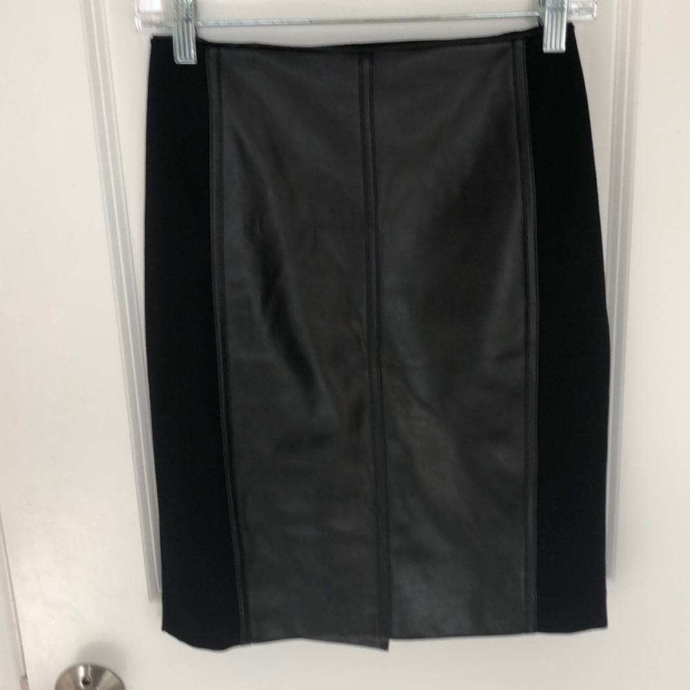 Faux leather skirt